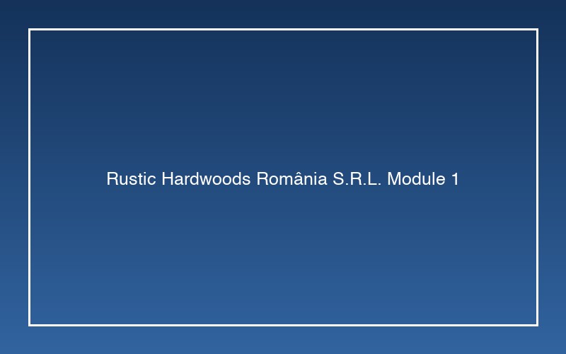 Modul Tehnologic 1